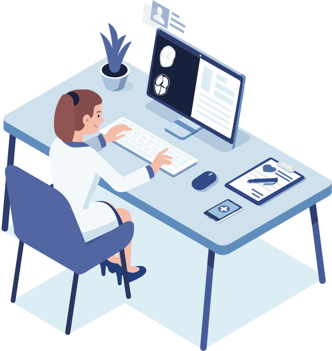 doctor using machine learing for medical imaging